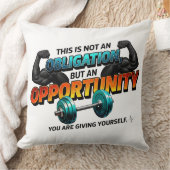 Opportunity Not Obligation Gym Quote クッション (ブランケット)