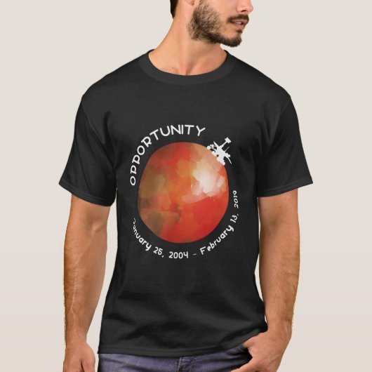 Opportunity Rover 2004 2019火星Mission Rip Desig Tシャツ (正面)
