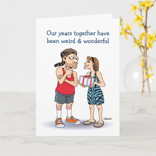 "Opposite Attract"記念日 カード (黄色い花)