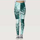 Opposites Attract Aqua Blue Leggings レギンス (正面)