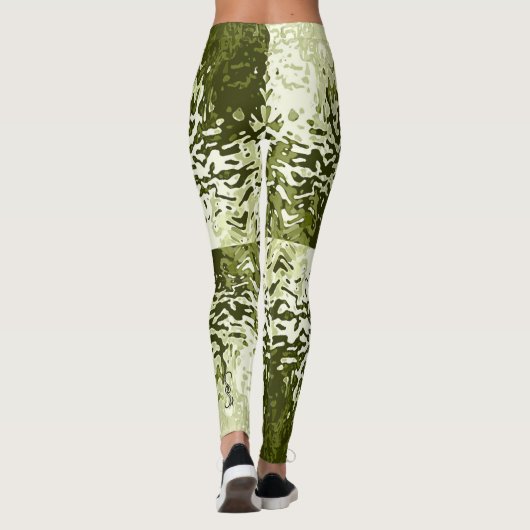 Opposites Attract Leaf Green Leggings レギンス (裏面)