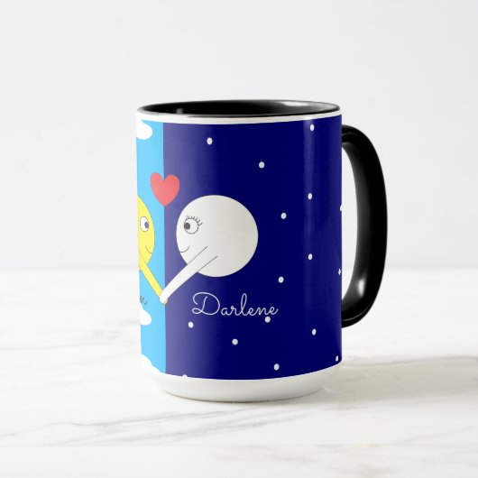 Opposites Attract - Sun & Moon in Love: マグカップ (正面右)