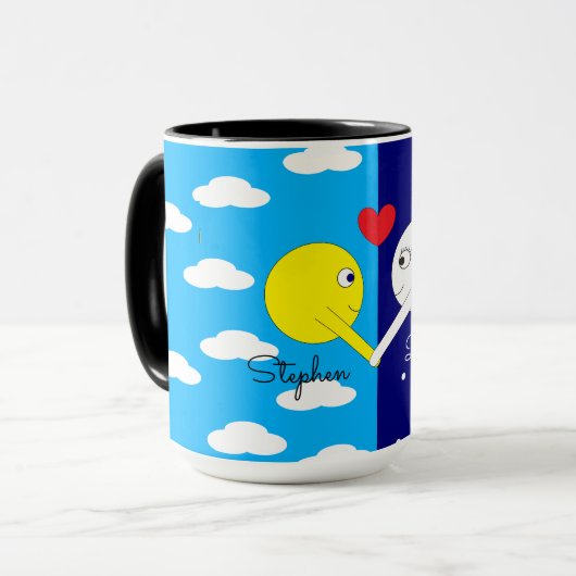 Opposites Attract - Sun & Moon in Love:  マグカップ (正面左)