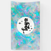 opstoneテクスチャ上のロゴ 横断幕 (縦)