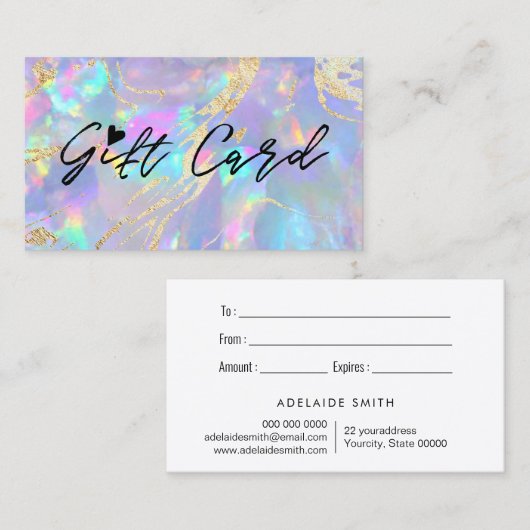 optexture gift証明書 名刺 (正面/裏面)