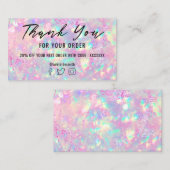 optexture purple foil youビジネス感謝していカード 名刺 (正面/裏面)