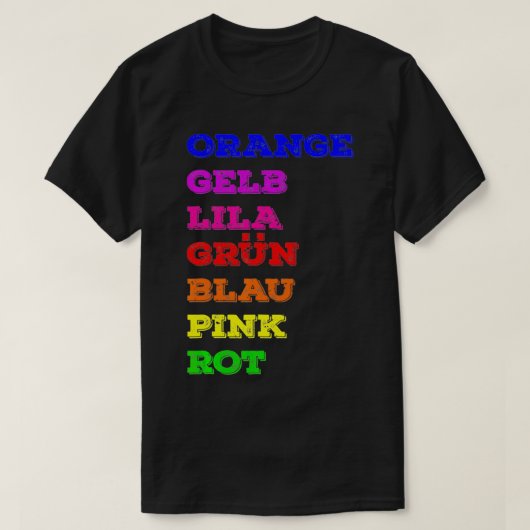 Optical illusion Color Confusion Gift  Tシャツ (デザイン正面)