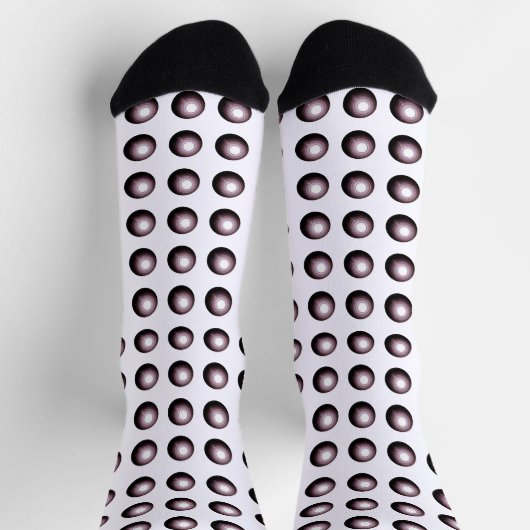 Optical Illusion Fun Full of Holes Robotics ソックス (上部)