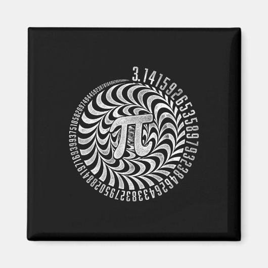 Optical Illusion Geometry Pi Math Science Stem 3.1 マグネット (正面)