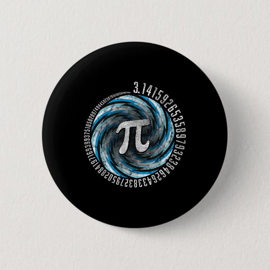 Optical Illusion Geometry Pi Math Science Stem 3.1 缶バッジ (正面)