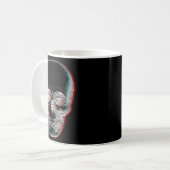 Optical Illusion Halloween Skeleton Skull コーヒーマグカップ (正面左)