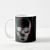 Optical Illusion Halloween Skeleton Skull コーヒーマグカップ (左)