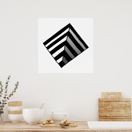 Optical Illusion Hole ポスター (キッチン)