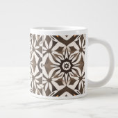 Optical Illusion Op Art Geometric Black White Mug ジャンボコーヒーマグカップ (右)