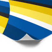 Optical motion illusion Vintage background. Yellow ポスター (角)