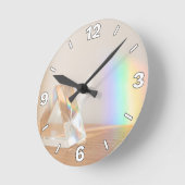 Optical Prism Rainbow Light Refraction Home Decor ラウンド壁時計 (傾斜)