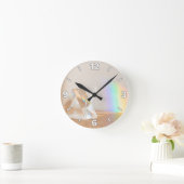 Optical Prism Rainbow Light Refraction Home Decor ラウンド壁時計 (ホーム)