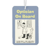 opticianボード。オプティおもしろいシャンについての漫画。 カーエアーフレッシュナー (裏面)