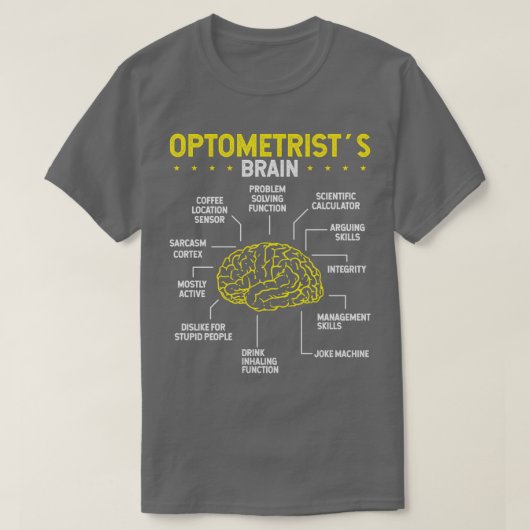 Optician Brain Optomestry Glasses Eye Whisperer Tシャツ (デザイン正面)
