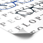 Optician Eye Test Chart and Specs フォトプリント (角)