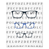 Optician Eye Test Chart and Specs フォトプリント (正面)