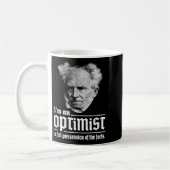 Optimist Arthur Schopenhauer Pessimism Pessimist P コーヒーマグカップ (左)