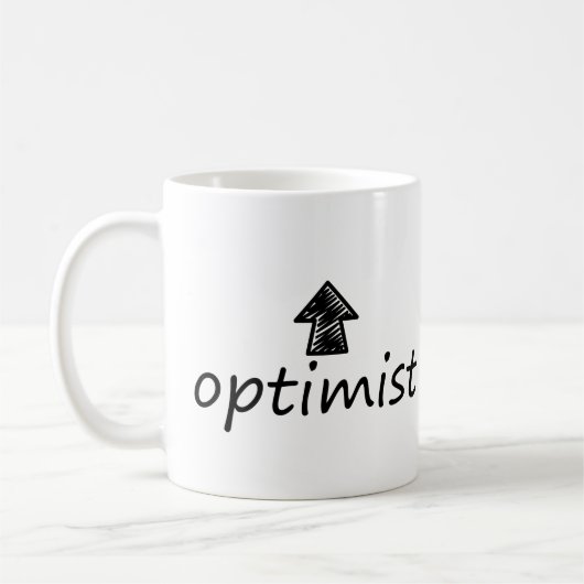 'optimist' Mug コーヒーマグカップ (左)