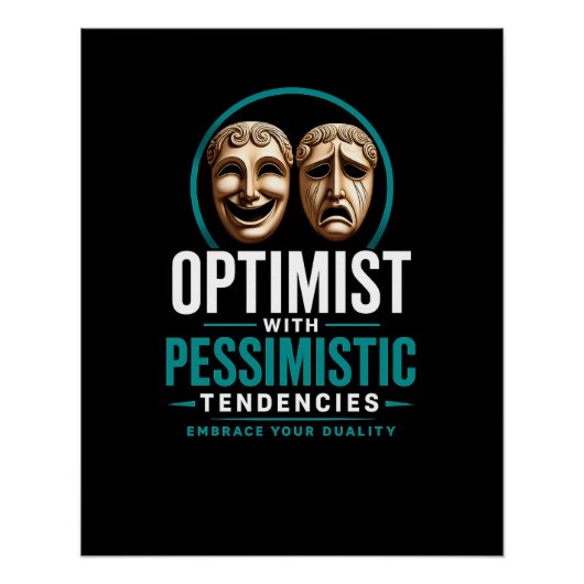 Optimist vs Pessimist Duality Mask Design ポスター (正面)