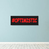 「#OPTIMISTIC」かわいいデザイン。買今 キャンバスプリント (インサイチュ (ウッドフロア))