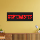 「#OPTIMISTIC」かわいいデザイン。買今 キャンバスプリント (インサイチュ (リビング))
