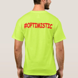 「#OPTIMISTIC」かわいいデザイン。買今 Tシャツ