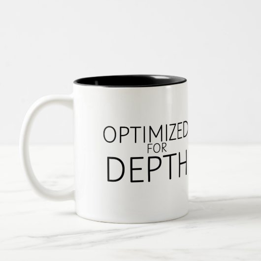 Optimized For Depth Minimalist  ツートーンマグカップ (左)
