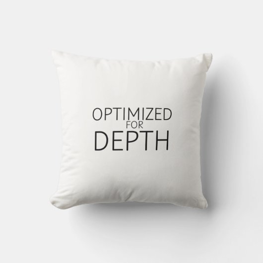 Optimized For Depth Minimalist Industrial クッション (正面)