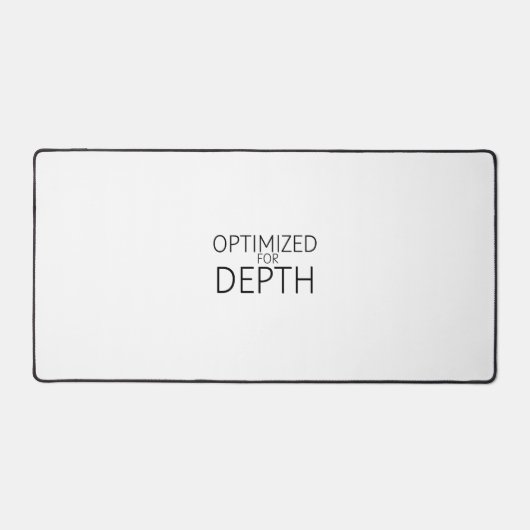 Optimized For Depth Minimalist Technical デスクマット (正面)
