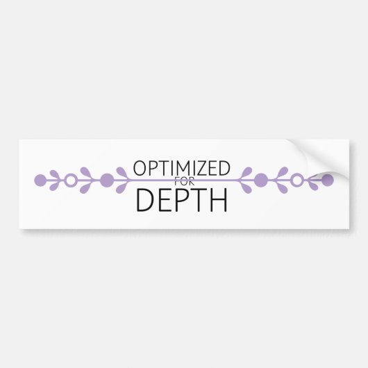 Optimized For Depth Minimalist Technical バンパーステッカー (正面)