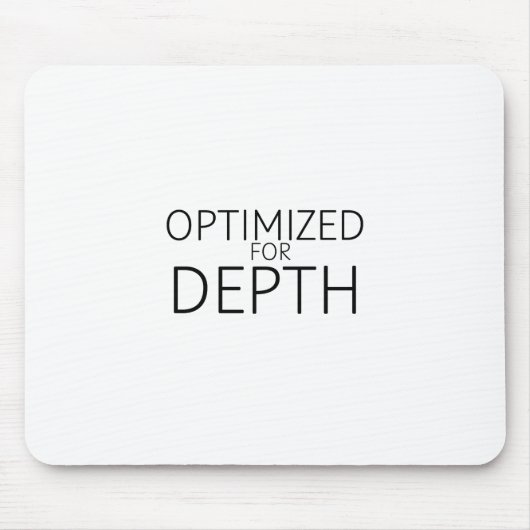 Optimized For Depth Minimalist Technical マウスパッド (正面)