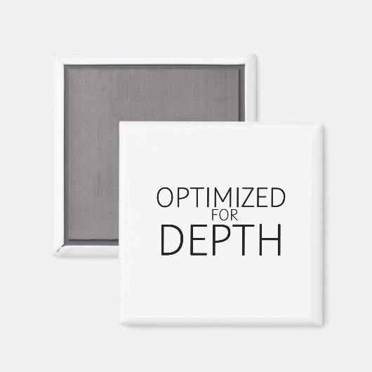 Optimized For Depth Minimalist Technical マグネット (正面/裏面)