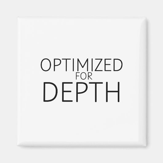 Optimized For Depth Minimalist Technical マグネット (正面)