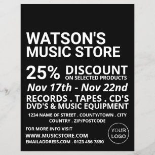 Optional Logo, Music Store Advertising チラシ