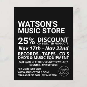 Optional Logo, Music Store Advertising チラシ