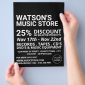 Optional Logo, Music Store Advertising チラシ (手)