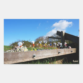 Optocht van Fubby's naar felicitatie. 長方形シール