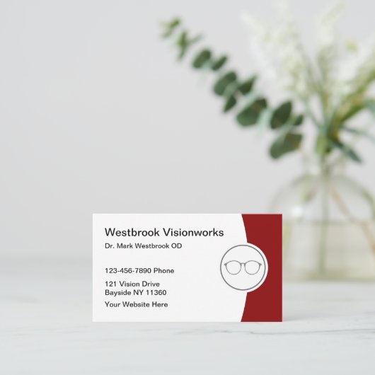 Optometristアポイントメント名刺 名刺 (スタンド正面)