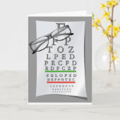 Optometristグラフのグリーティングカード カード (黄色い花)