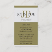 Optometristグラフアンティーク金ゴールド 名刺 (裏面)