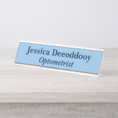 Optometrist Blue デスクネームプレート (正面)