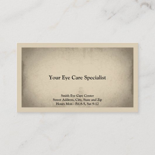 Optometrist Business Card 名刺 (裏面)