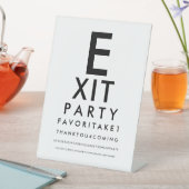 Optometrist Eye Chart Retirement Party Favor 台座サイン (インサイチュ)