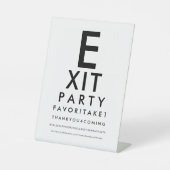 Optometrist Eye Chart Retirement Party Favor 台座サイン (正面)