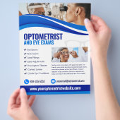 Optometrist Eye Exam Flyer Template チラシ (手)
